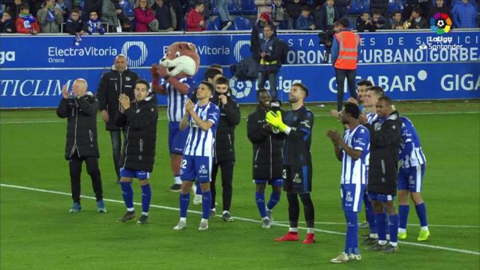 Lágrimas de Abelardo en su adiós al Alavés