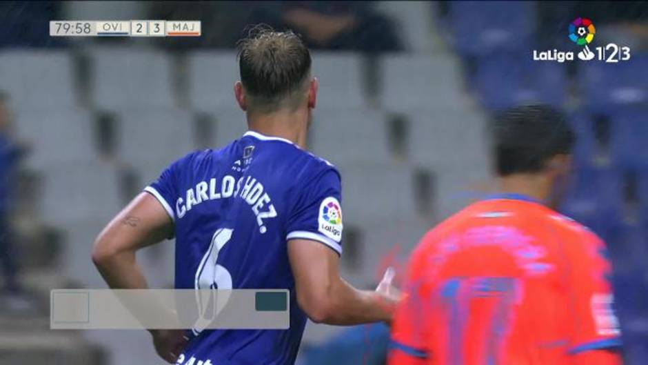 Gol de Carlos Hernández (2-3) en el Real Oviedo 4-3 Rayo Majadahonda