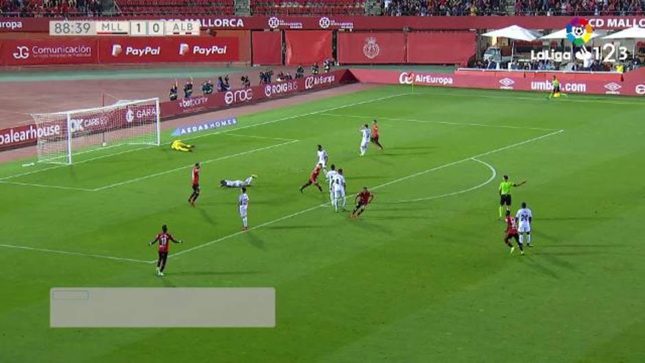 Gol de Dani Rodríguez (2-0) en el Mallorca 2-0 Albacete