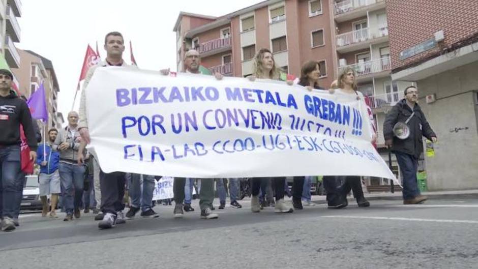 Trabajadores del Metal de Bizkaia se manifiestan por un convenio digno