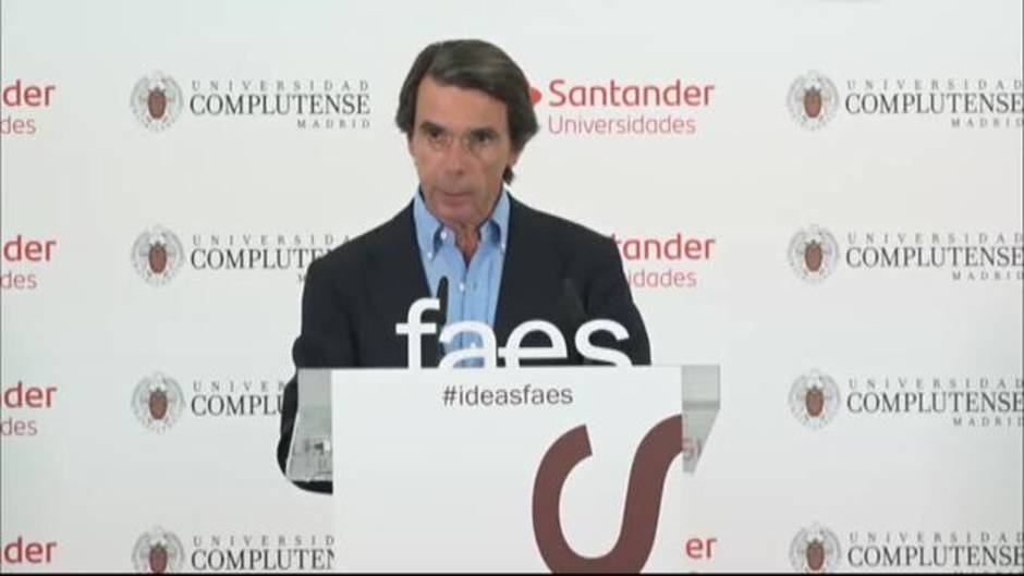 Aznar asegura que la nueva política ha desembocado en un radicalismo nunca antes conocido