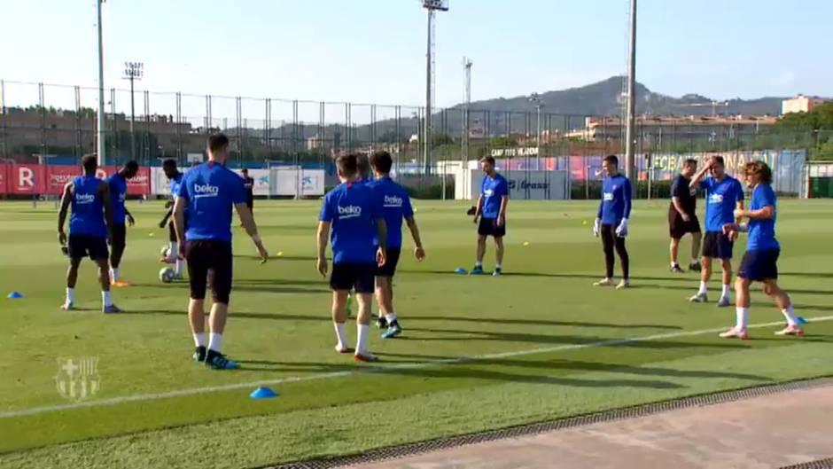 Primer entrenamiento de Griezmann con el FC Barcelona