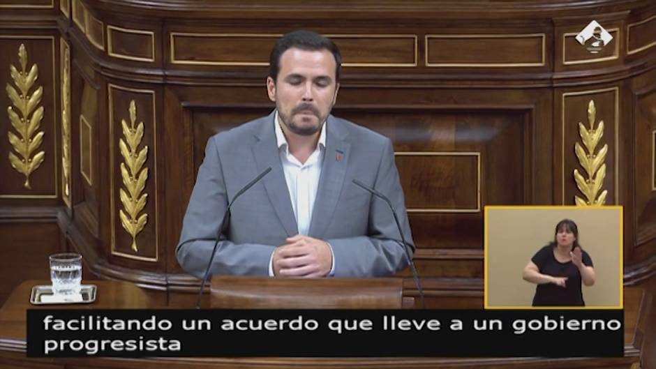Garzón reprocha a Sánchez el veto a Iglesias