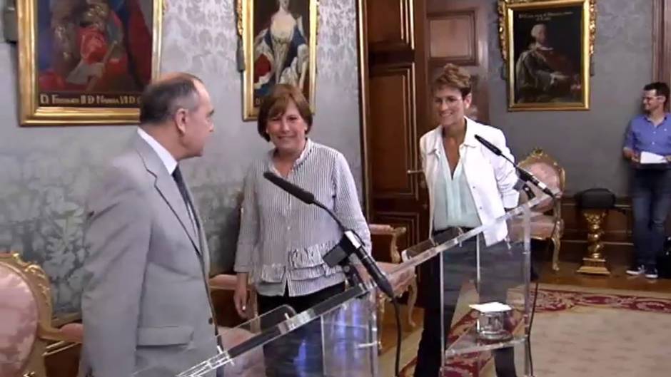 Chivite agradece a Barkos su "colaboración plena" en el cambio de Gobierno de Navarra