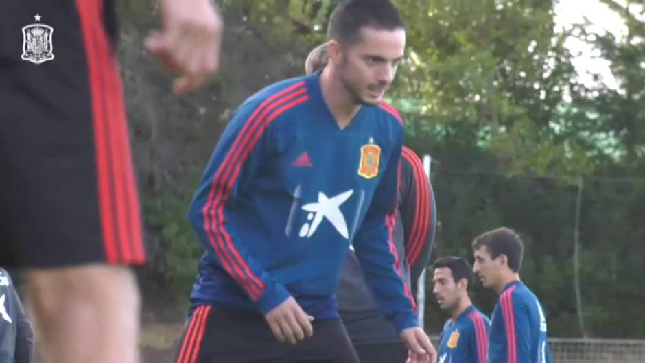 La selección entrena en Mareo con la vista puesta en el partido del domingo ante Islas Feroe