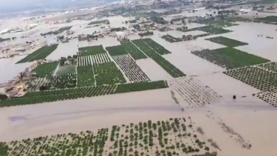 La DANA inunda Orihuela y la comarca de la Vega Baja en Alicante