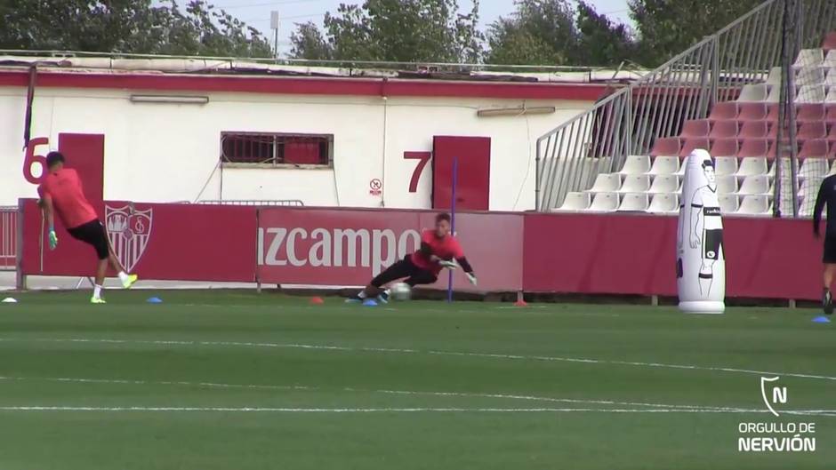 Penúltima sesión del Sevilla antes del duelo ante el Alavés
