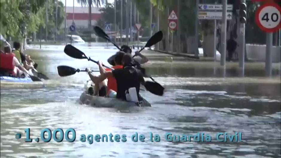 Más de 4000 evacuados durante la gota fría que ha provocado graves daños en veintincinco municipios
