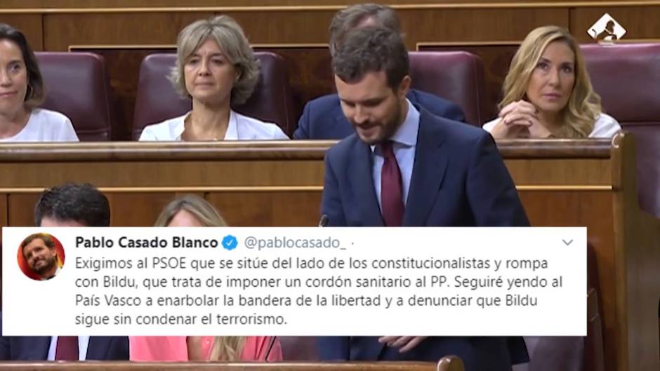 Casado, Rivera y Abascal cargan contra Bildu