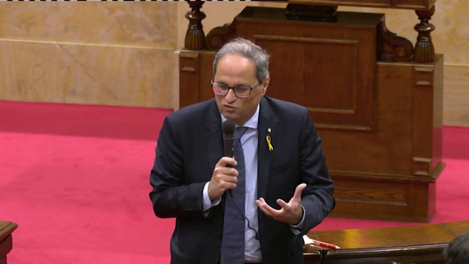 Torra pide al Parlament una respuesta basada en la autodeterminación