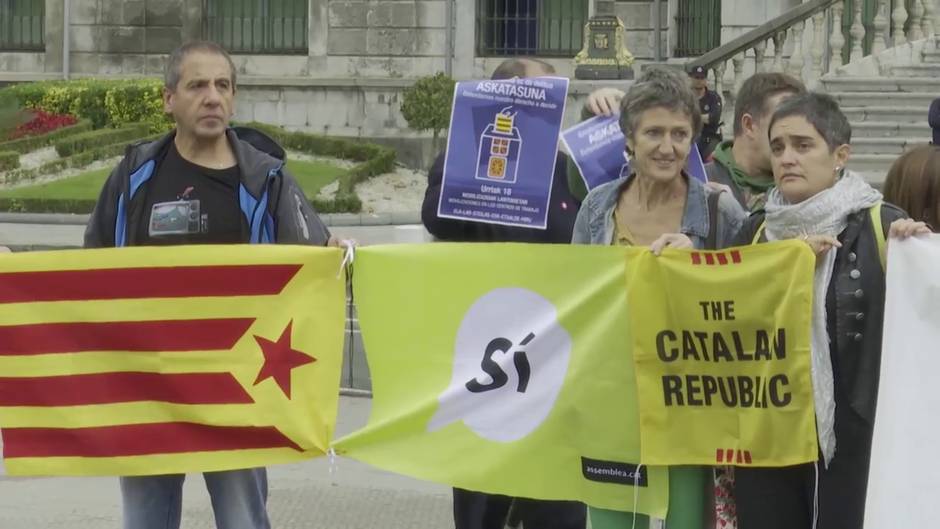 Sindicatos se concentran en Bilbao contra la sentencia del 'procés'