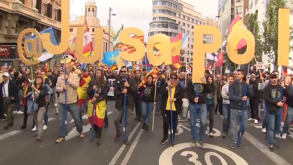 La situación en Cataluña marca la manifestación de Jusapol