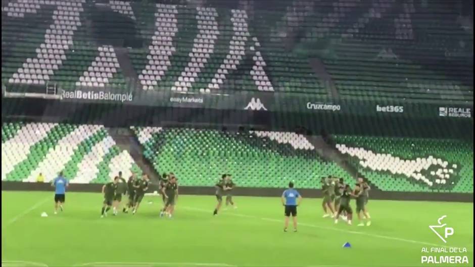 Haro y Catalán, presentes en el entrenamiento del Betis previo a la visita del Celta