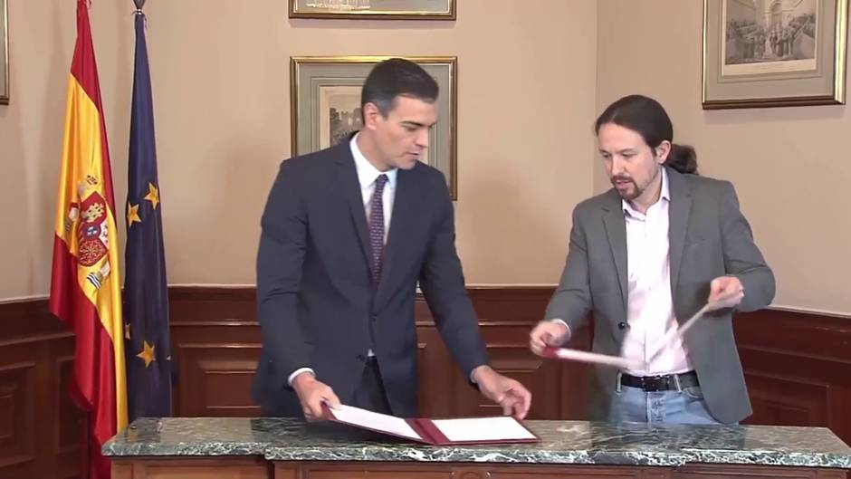 Sánchez e Iglesias logran un preacuerdo de coalición