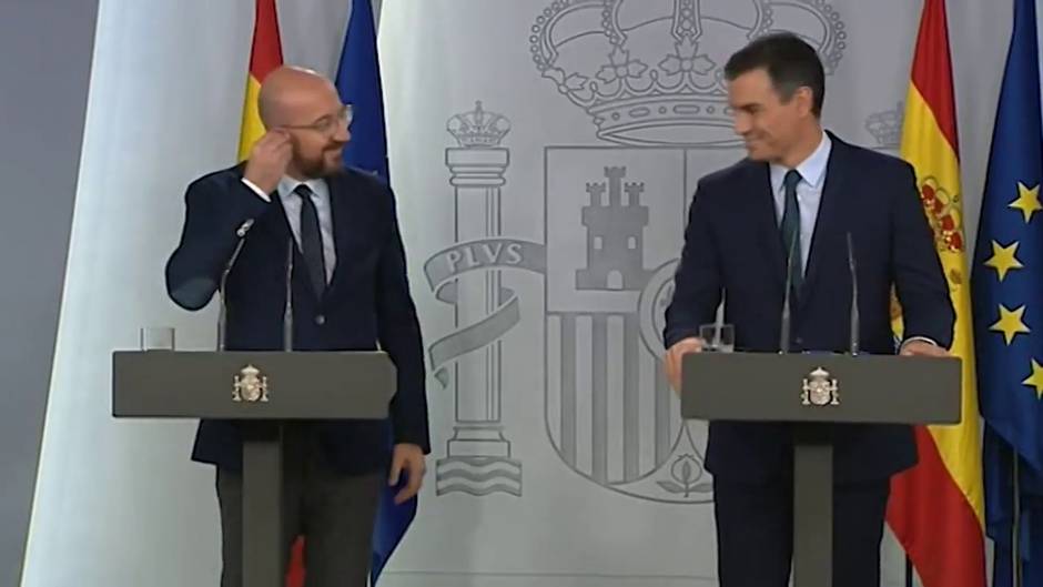 Rueda de prensa conjunta de Pedro Sánchez y Charles Michel