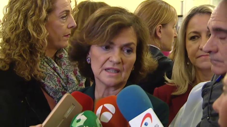 Carmen Calvo espera avanzar en la negociación con ERC