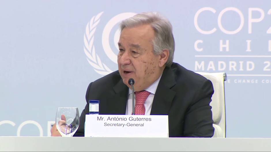 Guterres sobre los líderes que asistirán a la COP25