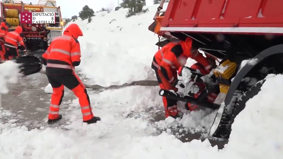 Castellón registra fuertes nevadas