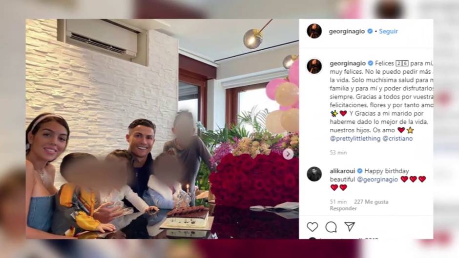 Georgina Rodríguez celebra su cumpleaños junto a Cristiano Ronaldo