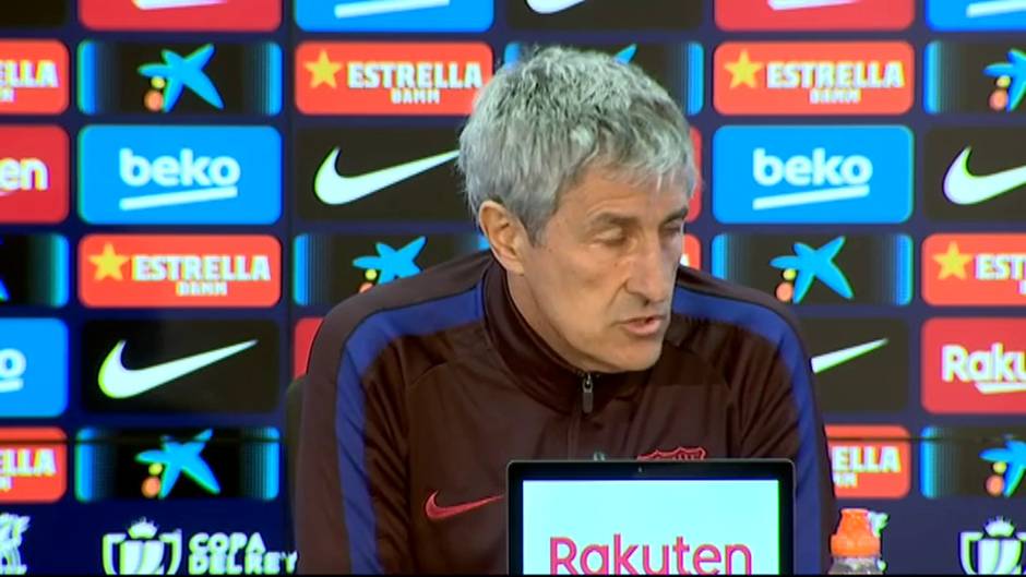 Quique Setién se desmarca del conflicto Messi-Abidal