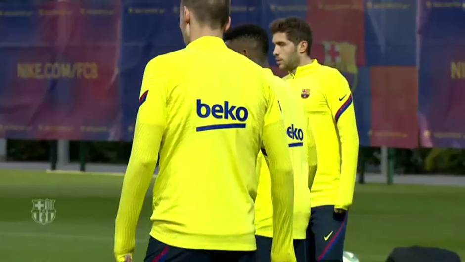 El Barça entrena para olvidar la eliminación de Copa del Rey