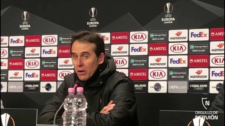 Julen Lopetegui, entrenador del Sevilla FC, analiza el empate en Cluj