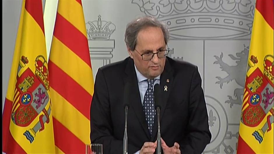 Torra asegura confiar en el Gobierno y señala que no "se levantarán de la mesa"