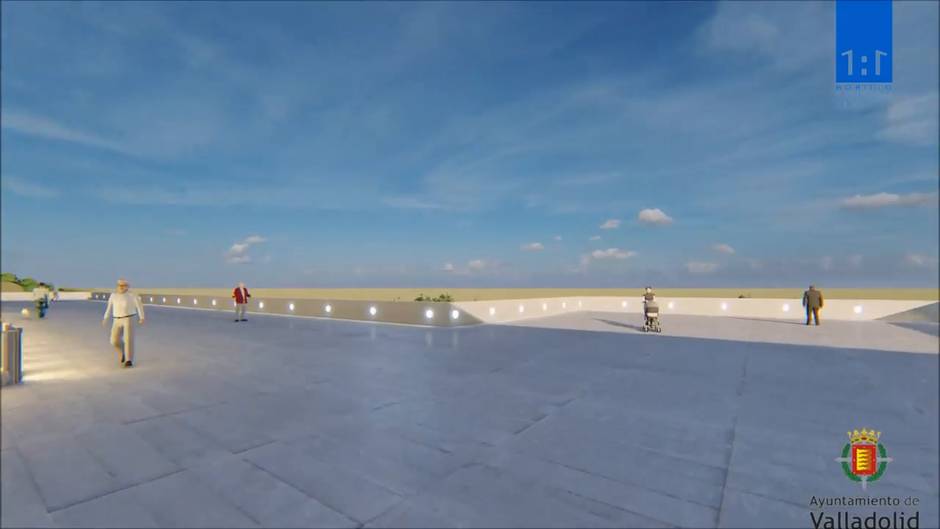 Recreación de las obras del Centro de Mayores y Biblioteca de Parquesol