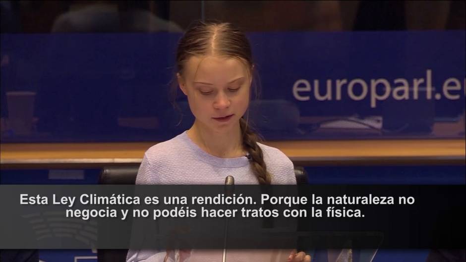 Greta Thunberg carga contra la Ley Climática de la Unión Europea