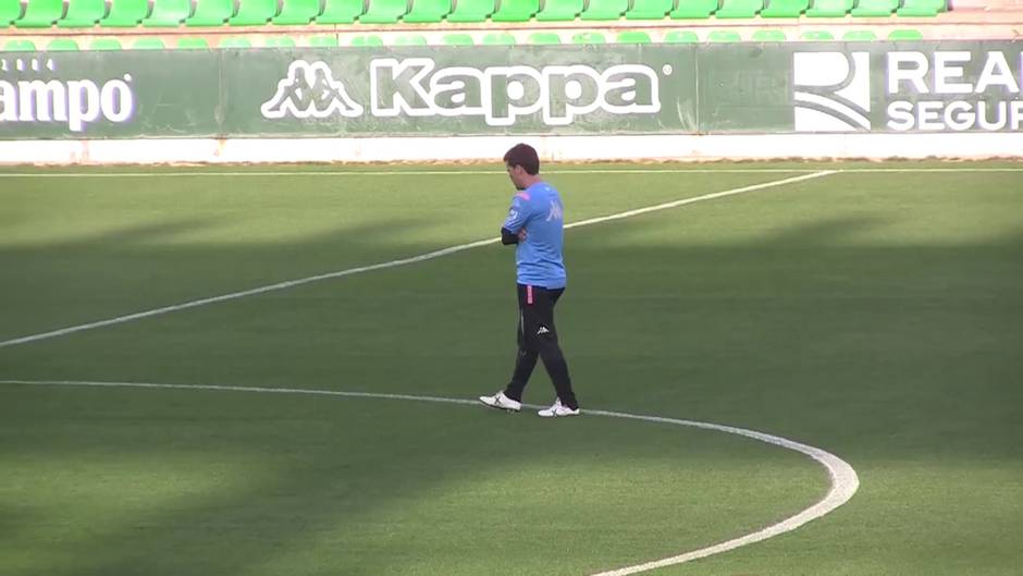 Entrenamiento del Betis en la previa del partido ante el Real Madrid