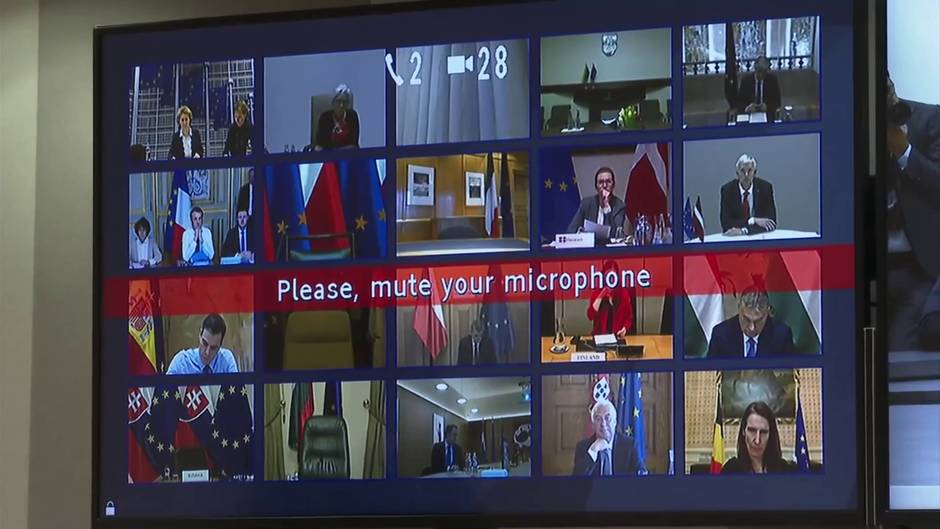 Los líderes de UE realizan una videoconferencia sobre coronavirus