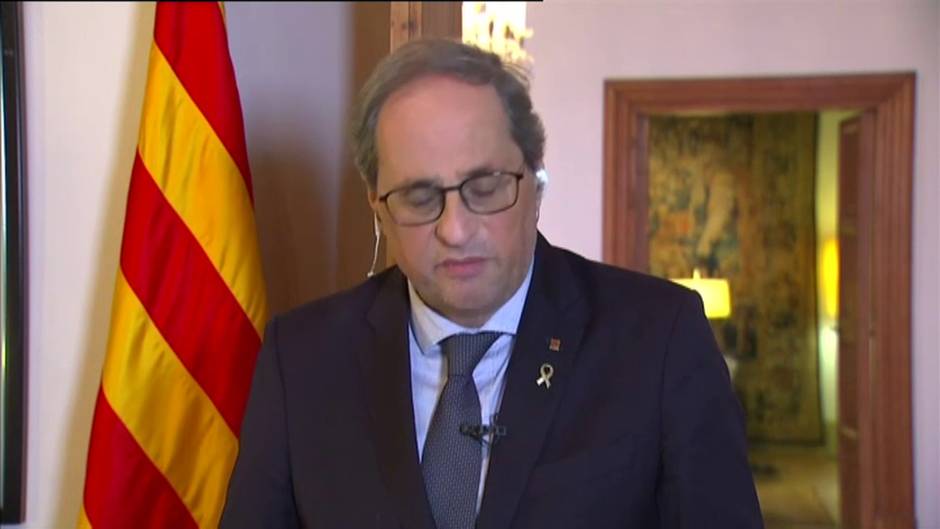 Torra expresa su "satisfacción" por el confinamiento total anunciado por Sánchez