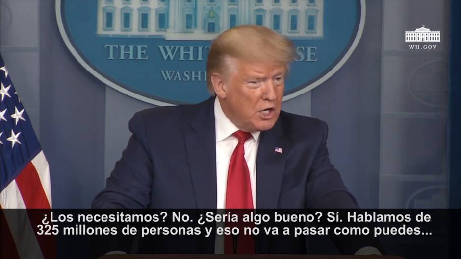 Trump afirma que se han realizado "más de dos millones" de pruebas