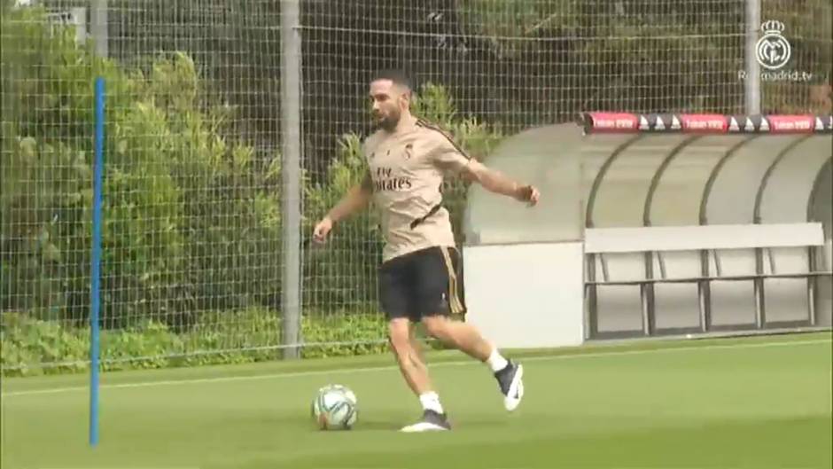 Tercer entrenamiento esta semana del Real Madrid cumpliendo todos los protocolos contra el COVID- 19