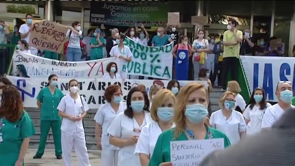 Multitudinaria protesta del personal sanitario de la Comunidad de Madrid