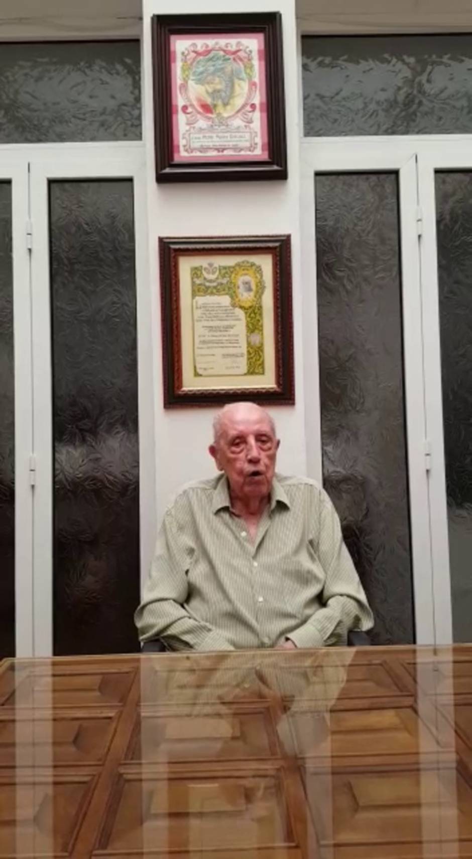 Pedro Muñoz cumple 100 años. Número 1 de la Macarena y la Lanzada