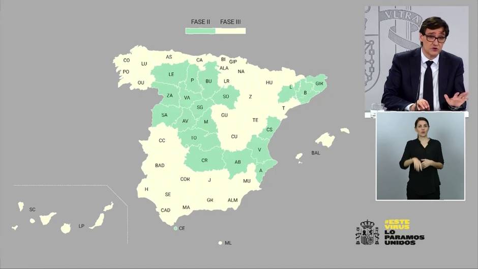 Illa explica que territorios pasan a Fase 2 y Fase 3