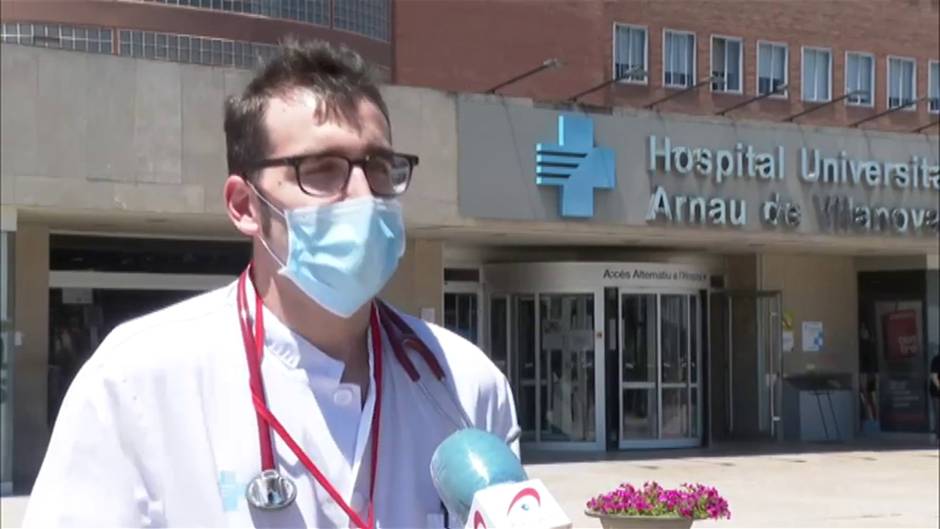 Dos de las plantas del hospital de Lleida, para enfermos de COVID- 19