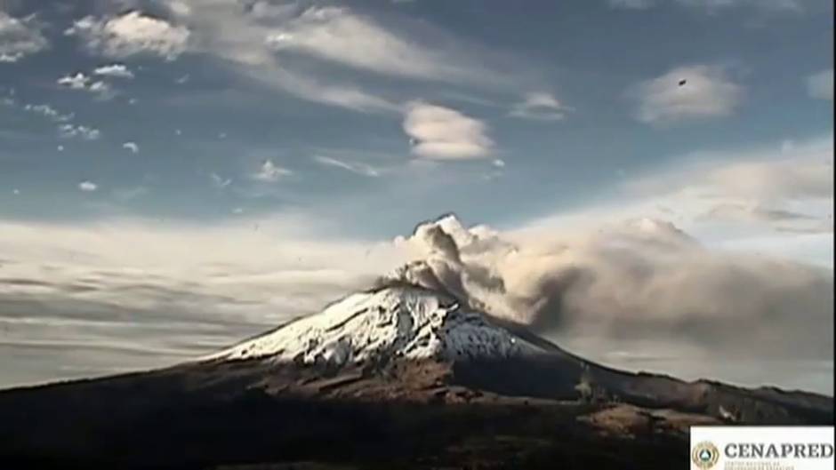 El volcán Popocatépetl ha registrado 36 exhalaciones en las últimas 48 horas