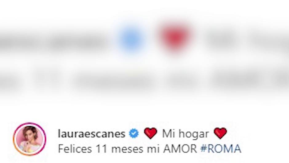 Laura felicita a Roma sus 11 meses