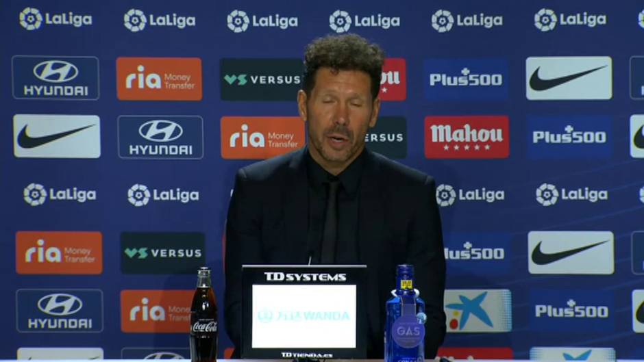Simeone: "Siento que tengo la obligación y la responsabilidad de pensar partido a partido"