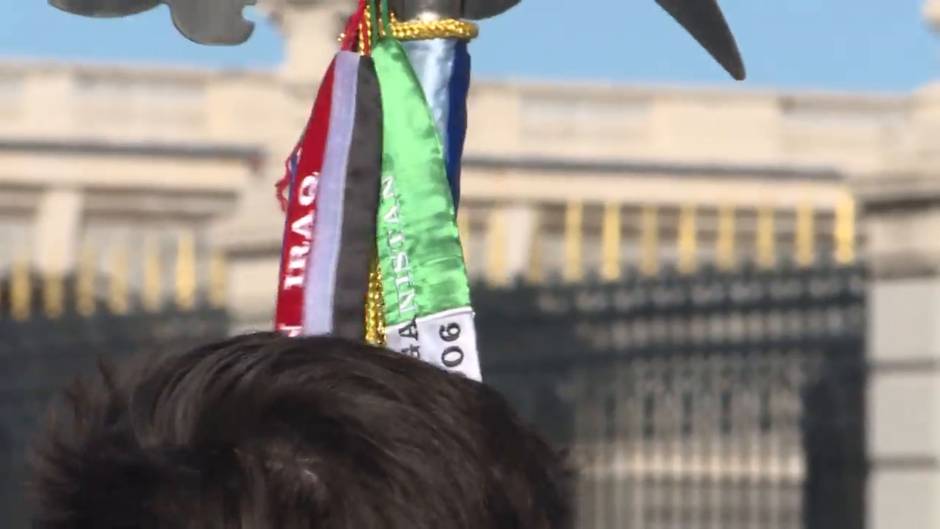 Ensayo del acto que se celebrará en el Día de la Fiesta Nacional