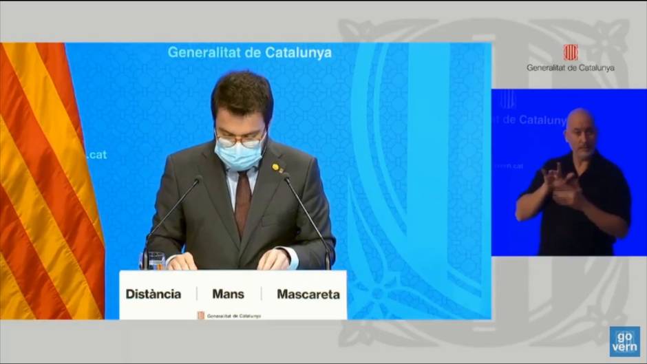 Aragonès dice que Cataluña pedirá el estado de alarma con "mando único" de la Generalitat