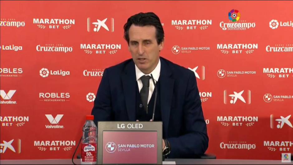 Unai Emery sobre el arbitraje en la derrota frente al Sevilla: "Claramente hemos salido perjudicados"