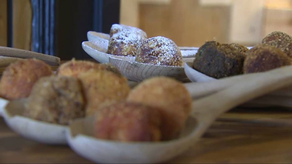 La croqueta 'Filomena' se exhibe en Madrid por el día de la croqueta