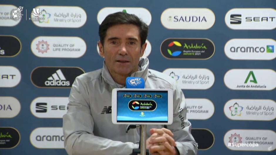 Marcelino: "Los jugadores están a tope, como cañones"