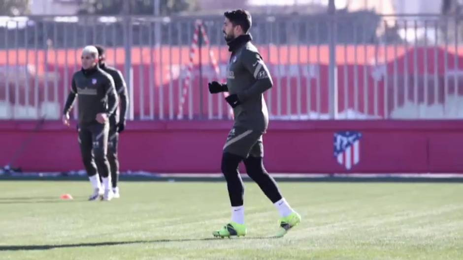 El Atlético vuelve a trabajar en su ciudad deportiva desde la 'gran nevada'