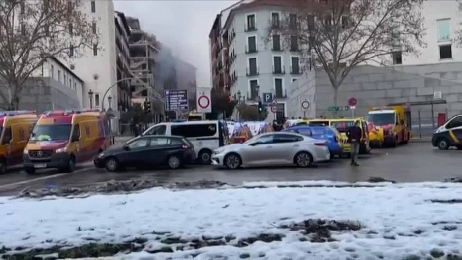 Al menos dos fallecidos tras una explosión en un edificio del centro de Madrid