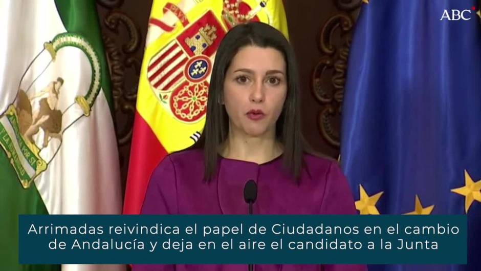 Arrimadas reivindica el papel de Ciudadanos en el cambio de Andalucía y deja en el aire el candidato a la Junta