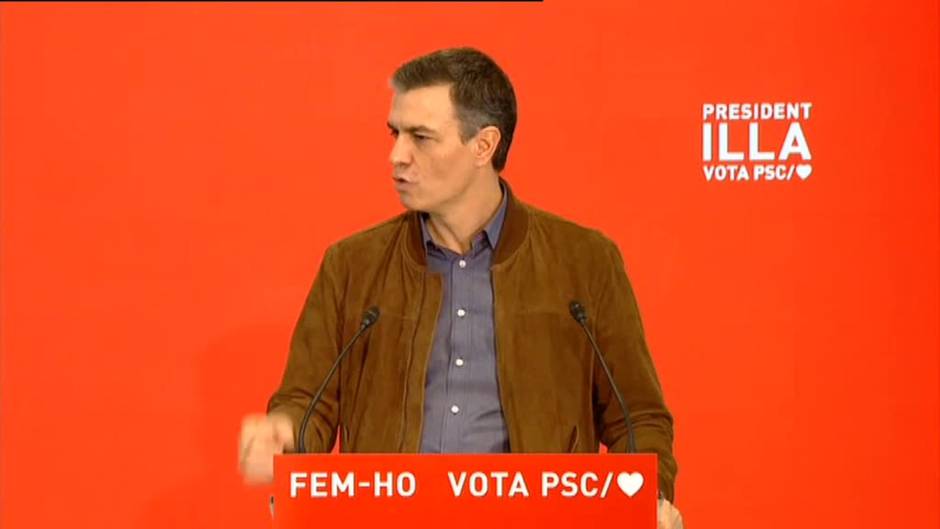 Sánchez pide votar a Illa para tener un Govern "sin mártires ni fantasías"